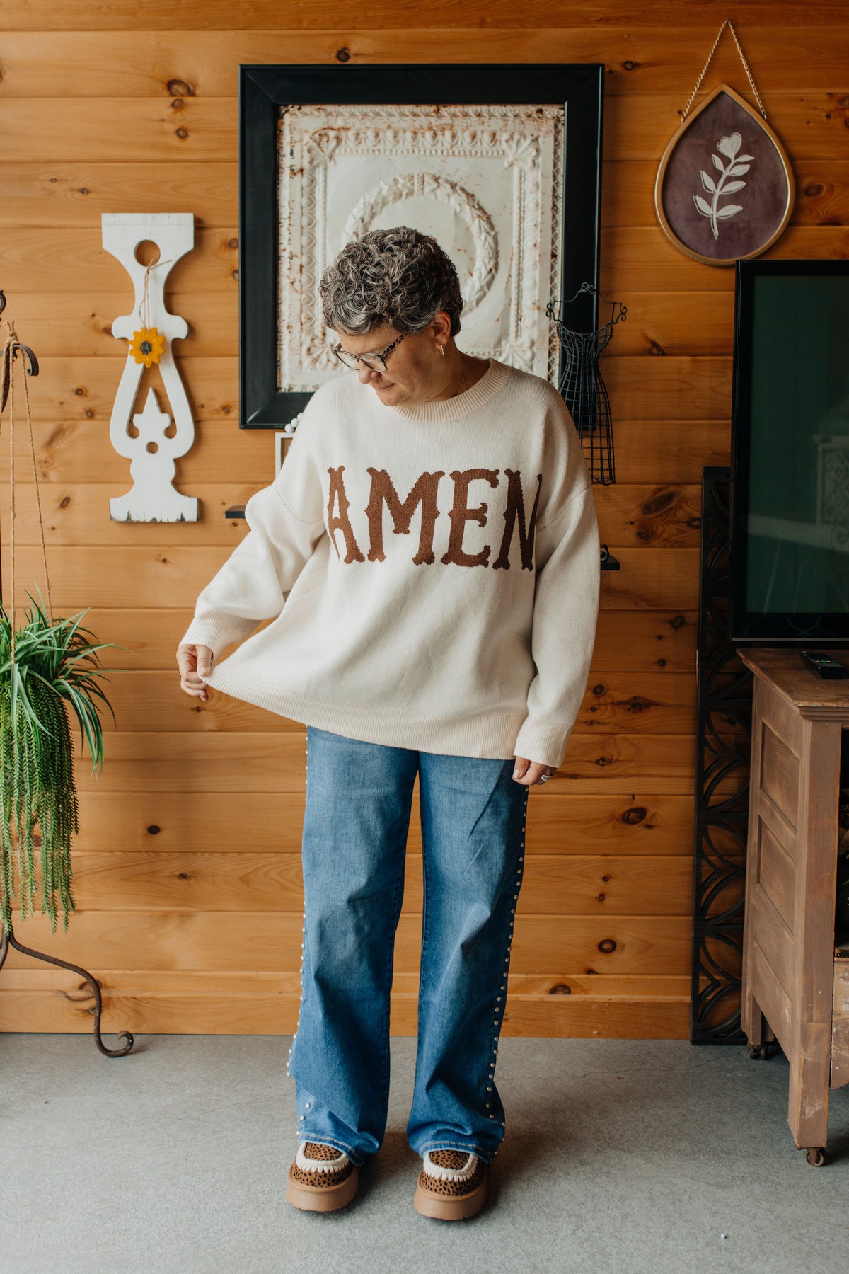 Amen Graphic Sweater
