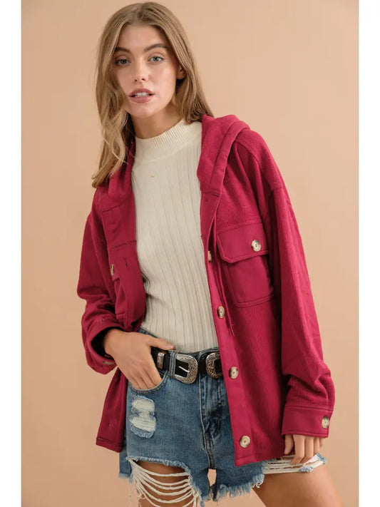 Red Textured Shacket