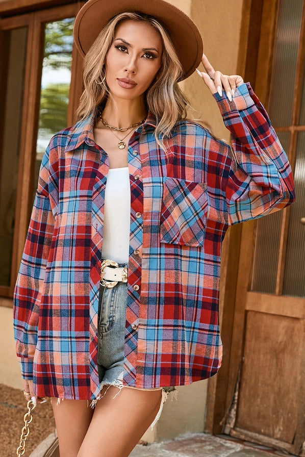 Erica's Plaid Button Down Top