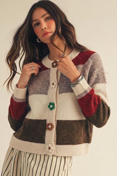 Wildflower Button Cardigan