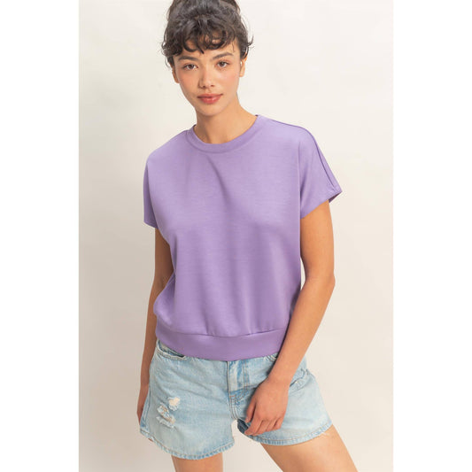 Tammy’s Short Sleeve Crewneck - Dusty Purple