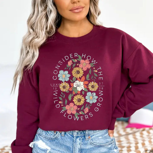 Consider The Wildflowers Crewneck