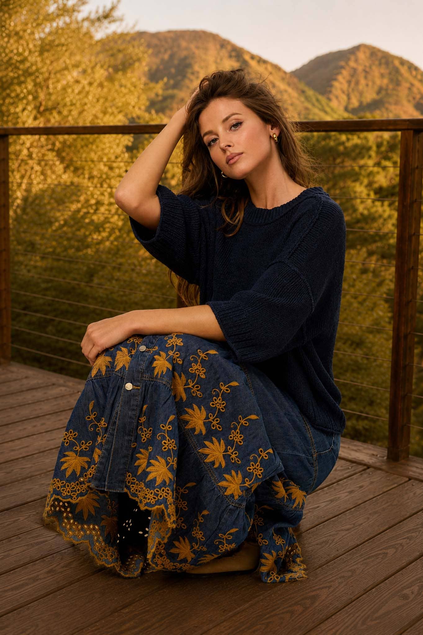 Raw Edge Everyday Knit - Navy