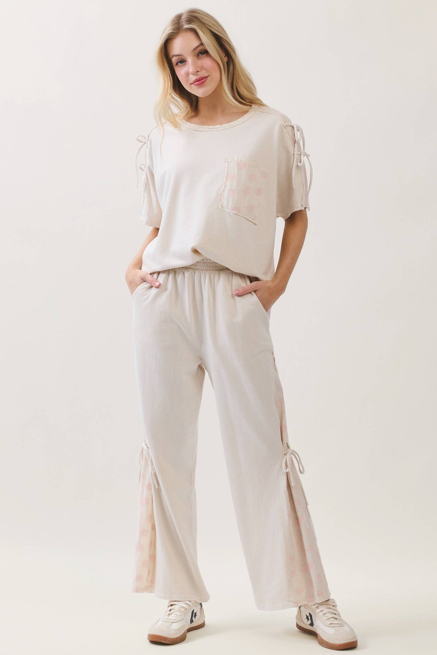 Polkadot Side Bow Tie Pants