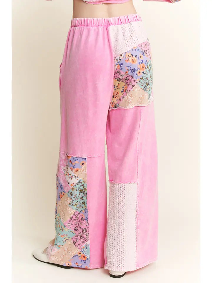 Bubblegum Pink Floral Pants