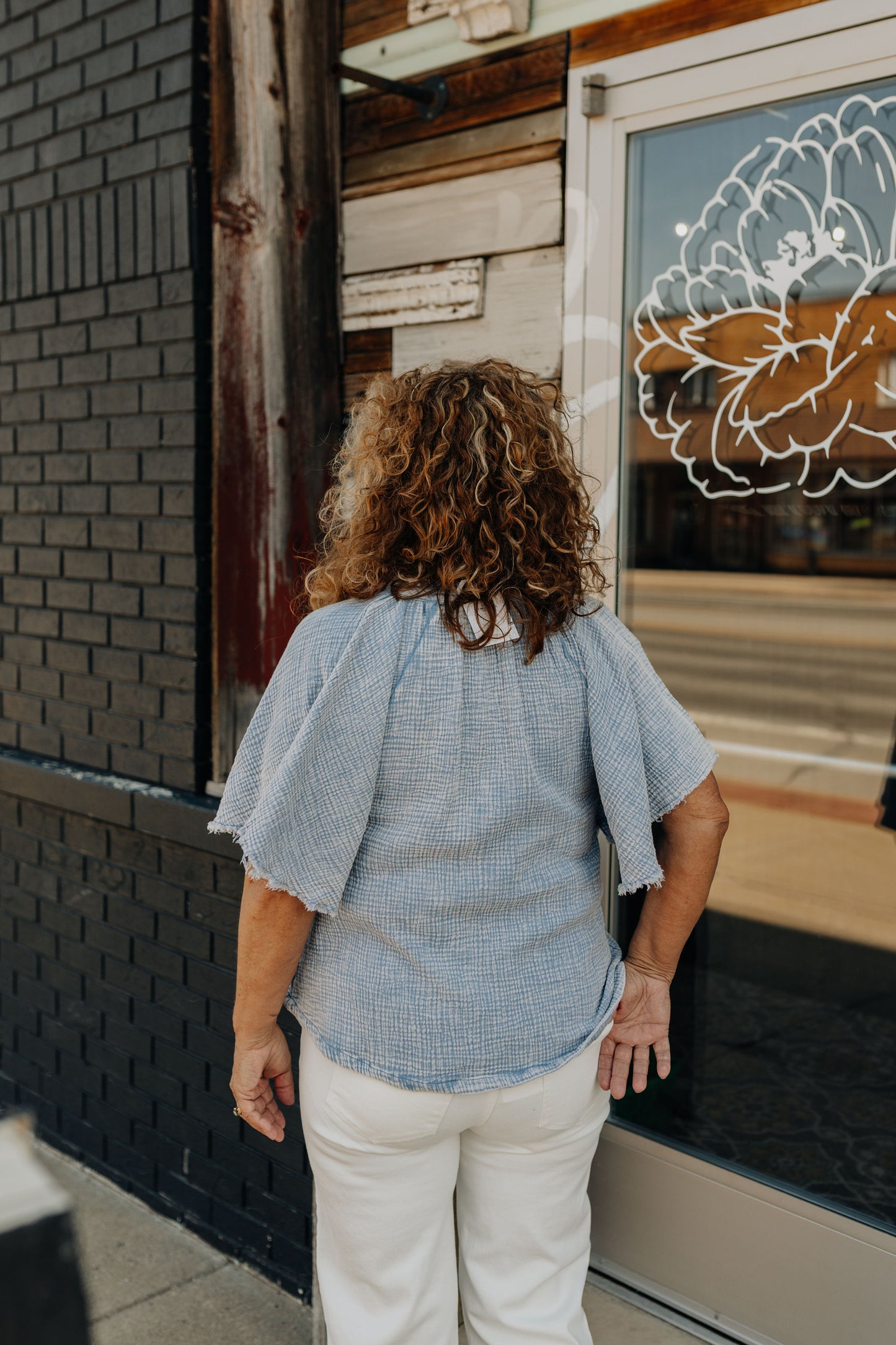 Moonlight Mist V-Neck Top
