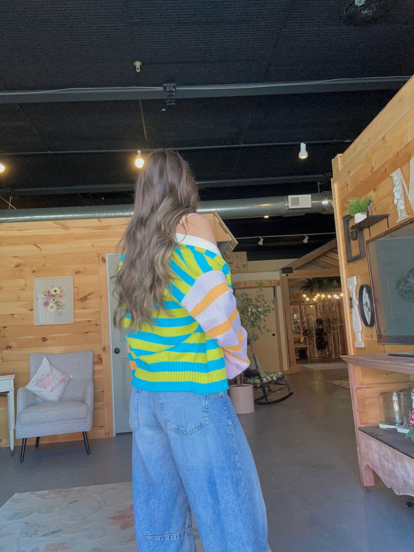 Colorful Stripe Cardigan