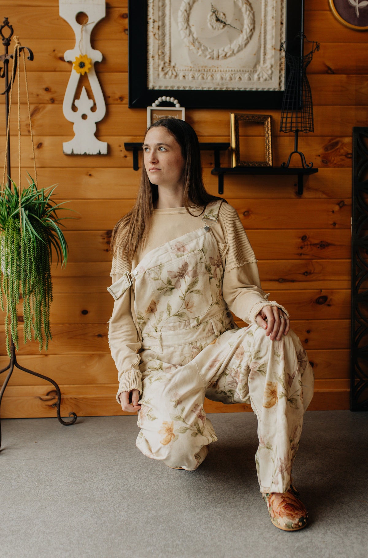 Magnolia Floral Overalls