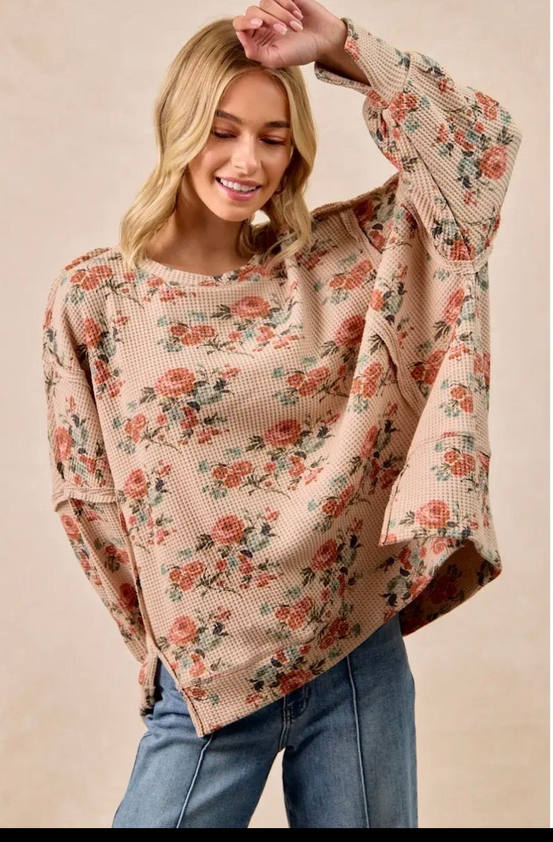 Autumn Rose Waffle Knit