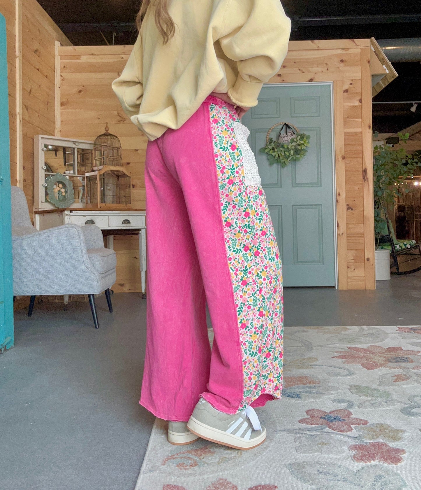 Hot Pink Floral Pant