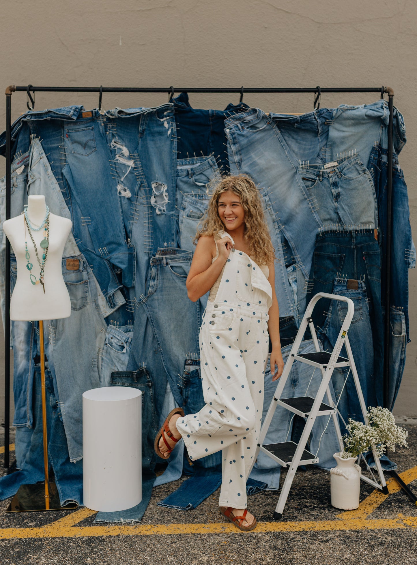 Polka Dot Overalls