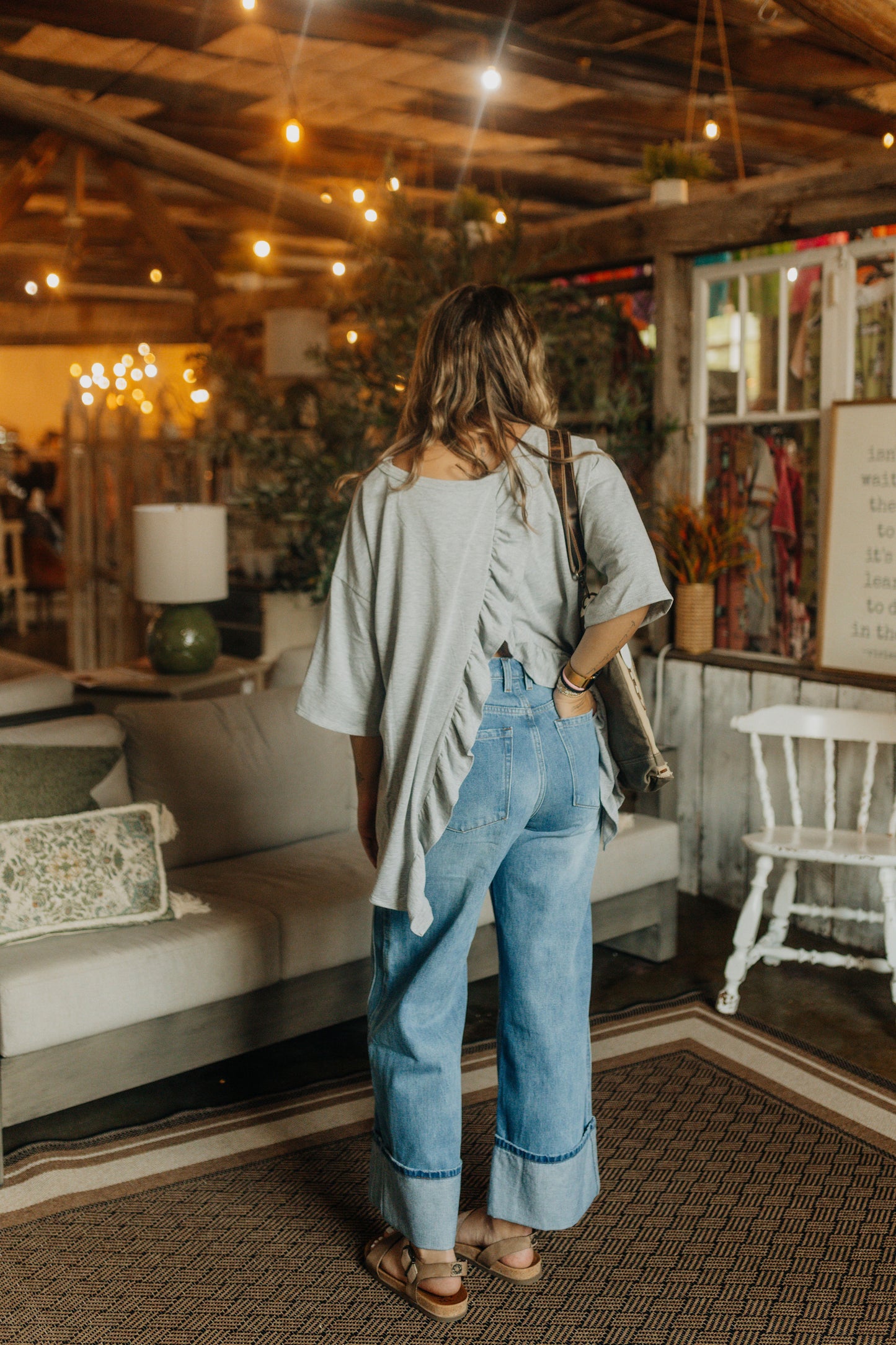 Must Have High Low Tee - Heather Gray