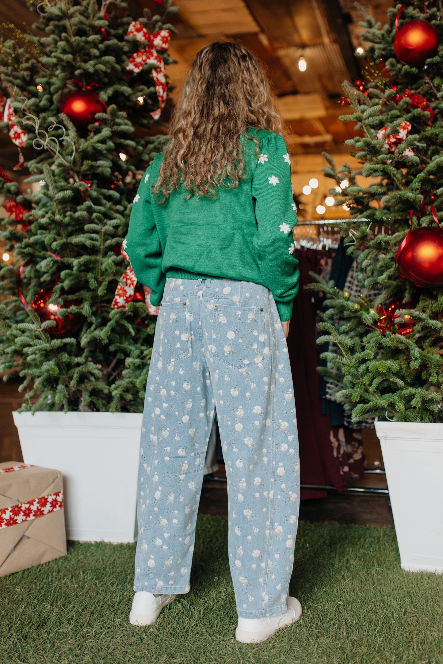 Wild Rose Barrel Jean