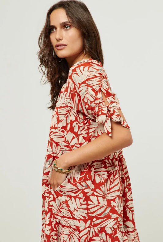 Botanical Pattern Dress