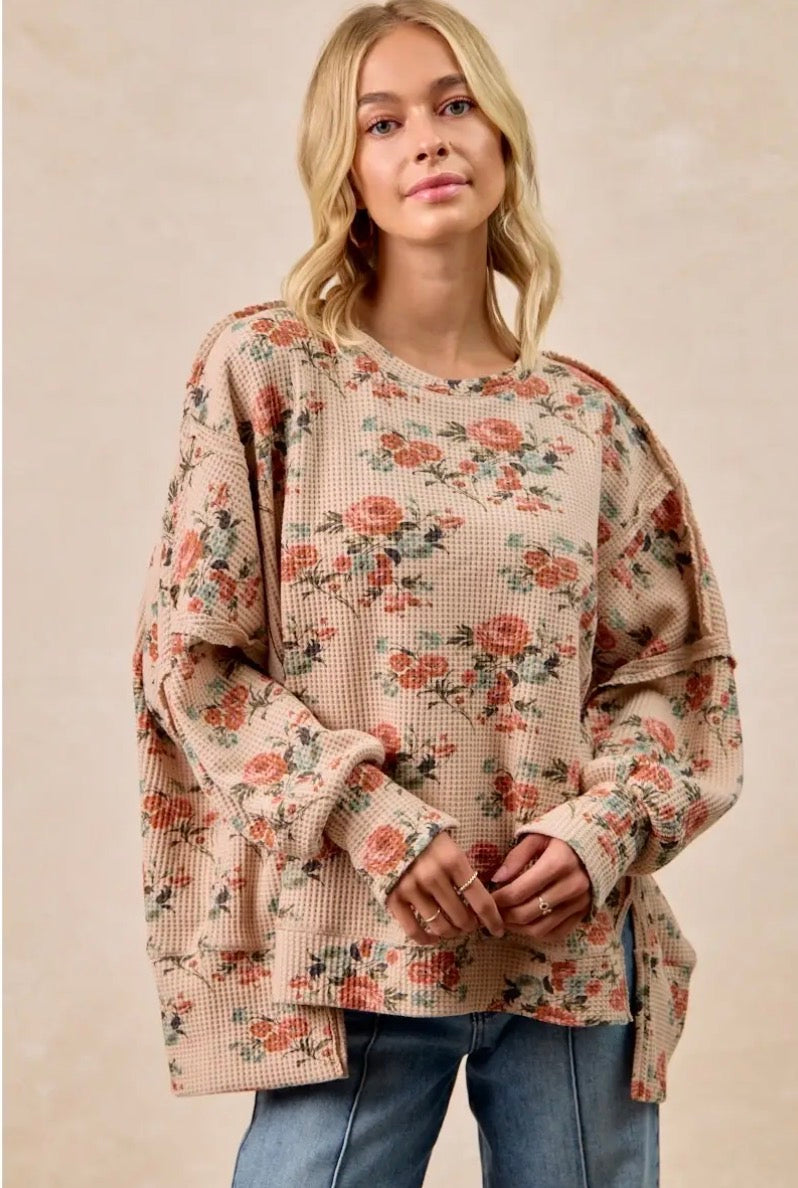 Autumn Rose Waffle Knit