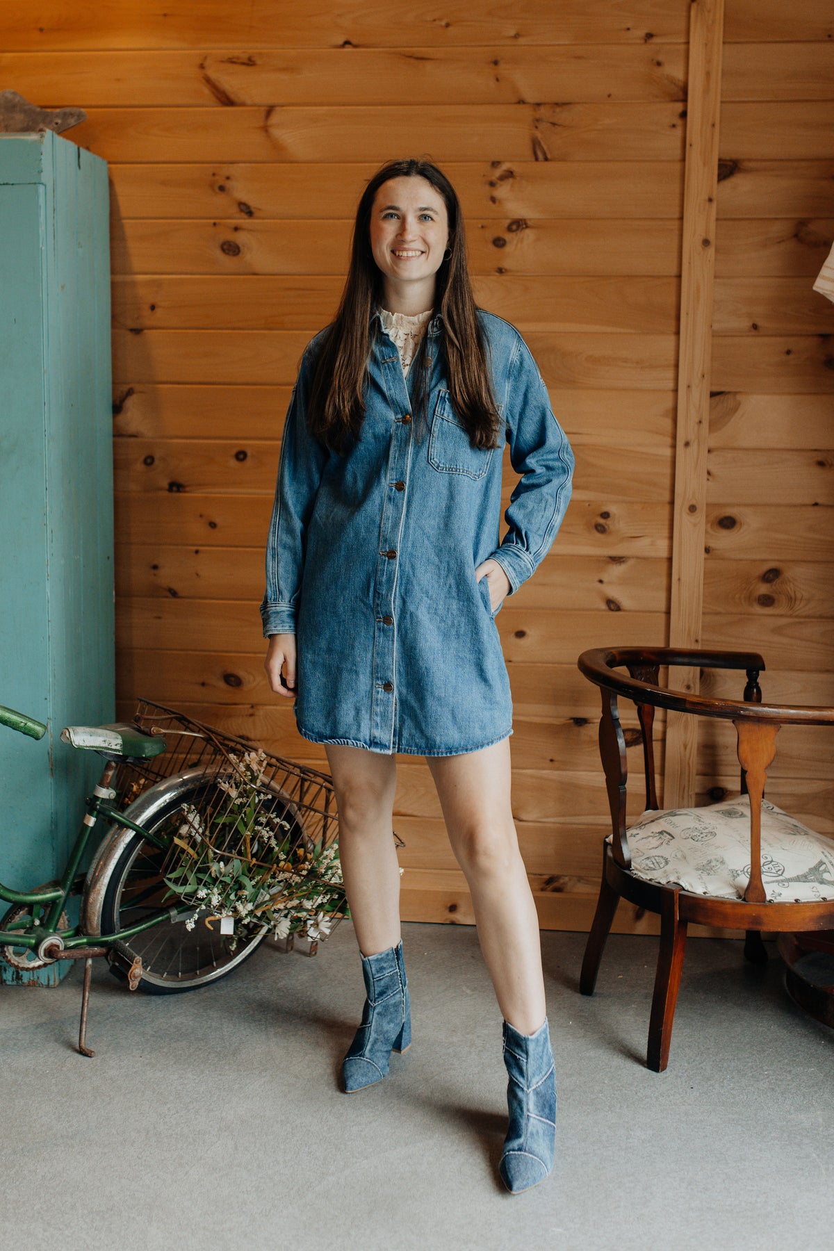 Main Street Denim Dress
