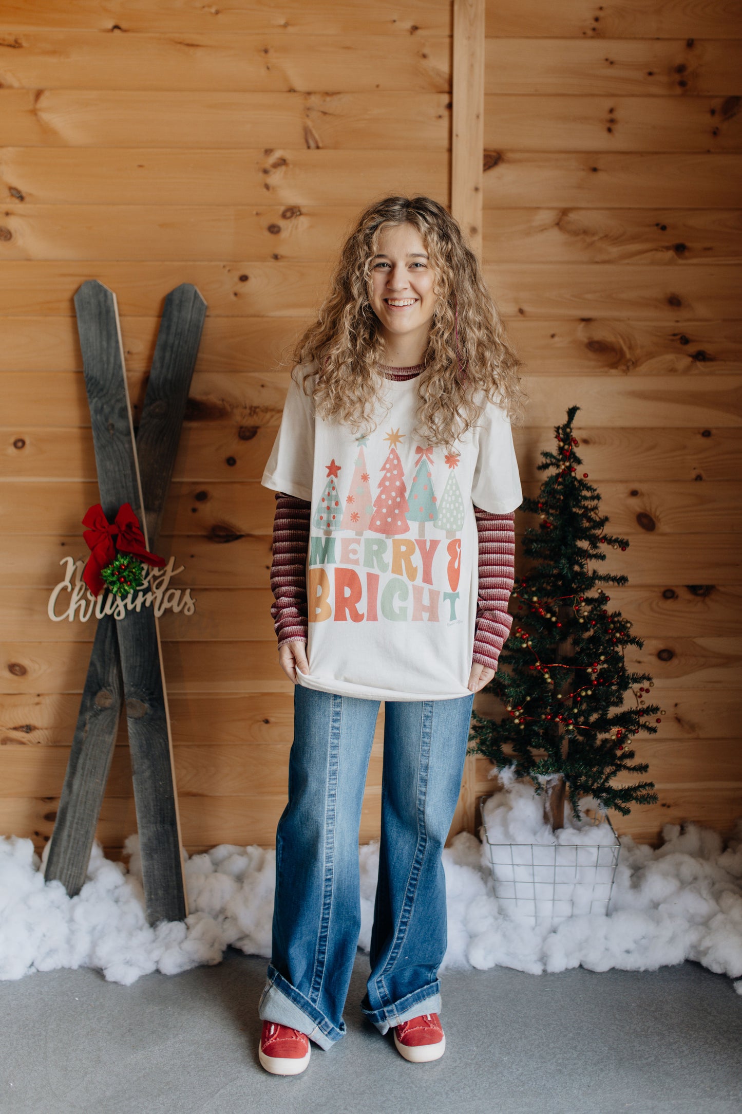 Merry & Bright Christmas Tee