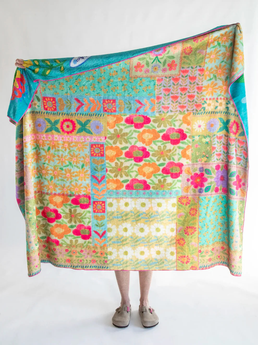 Double-Sided Cozy Throw Blanket - Teal Loved