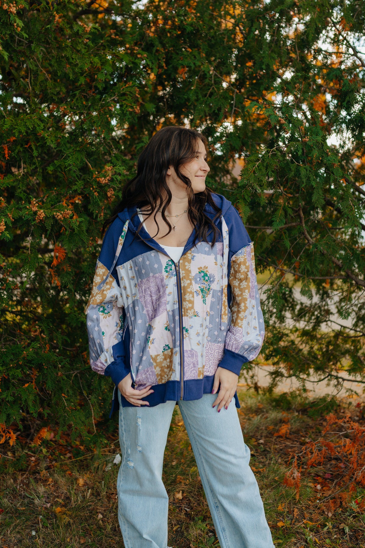 Purple Patchwork Hoodie