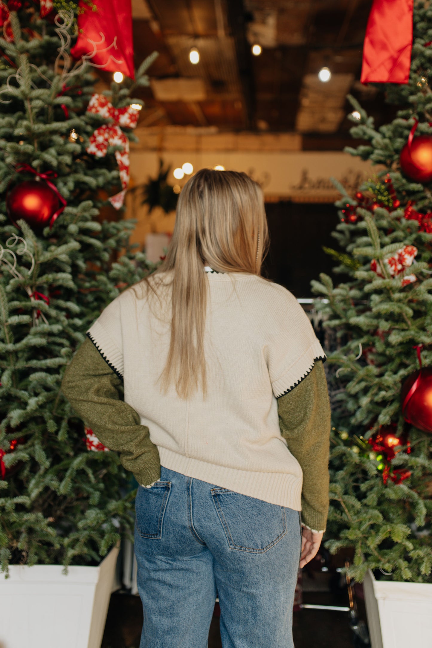 Ivory Crochet Trim Tie Front Knit Vest