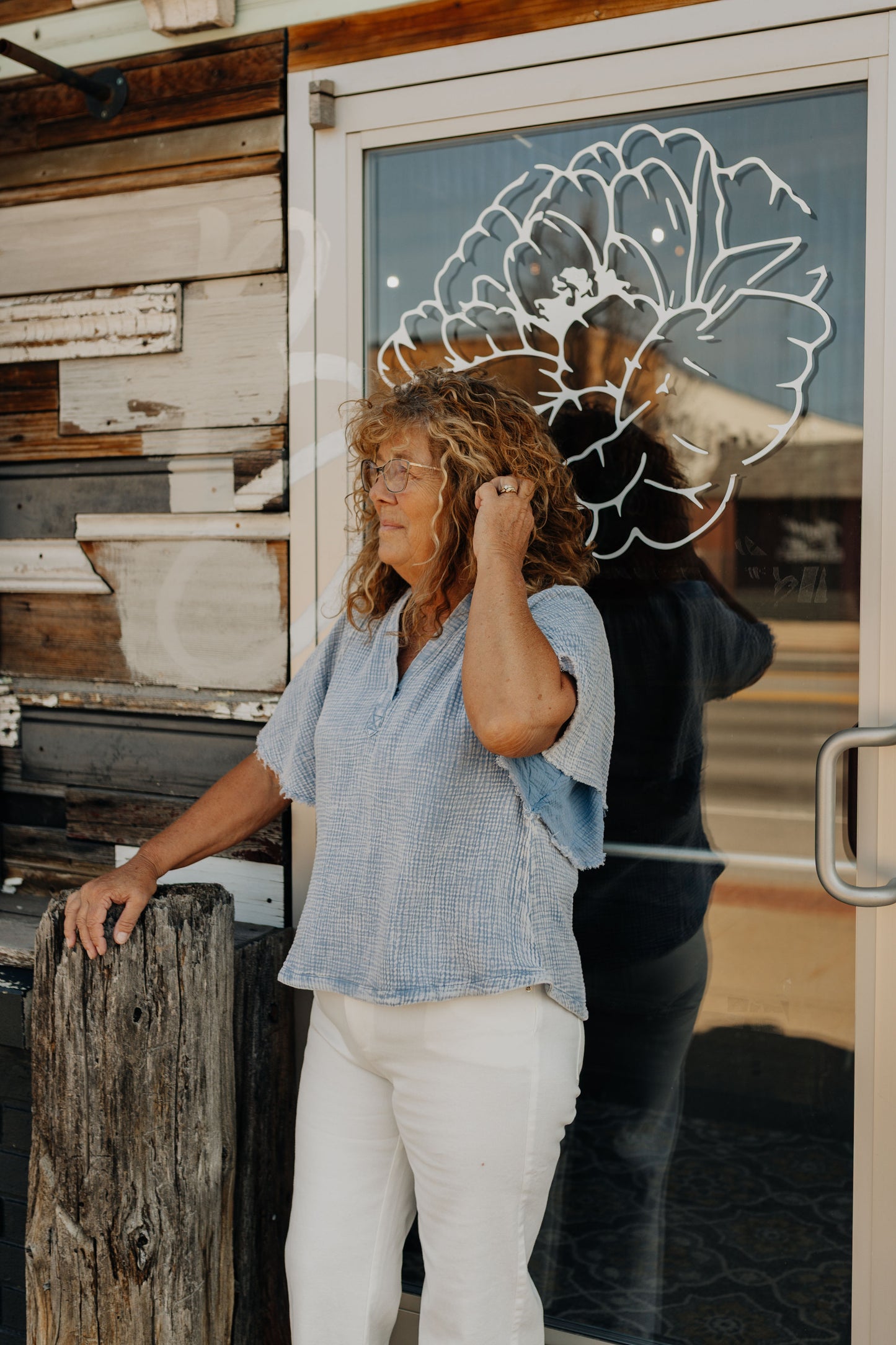 Moonlight Mist V-Neck Top
