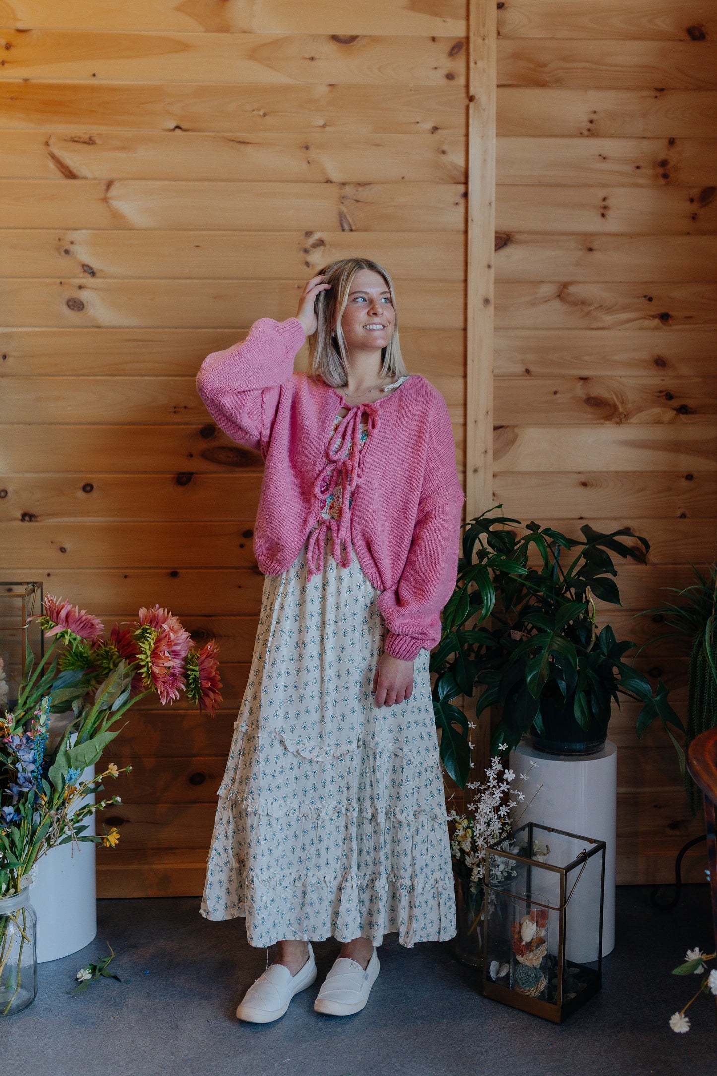 Lindsay's Tie Cardigan - Mauve