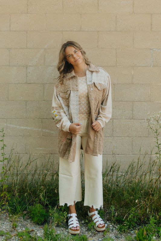 Embroidery Patch Quilted Jacket