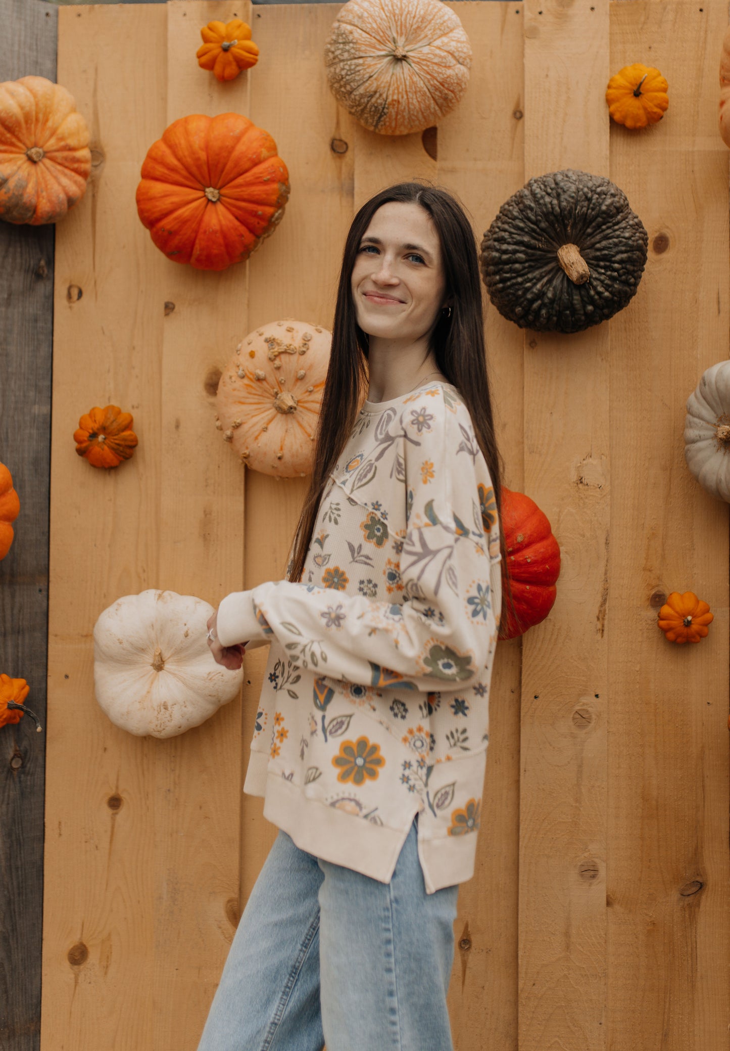 Floral Printed Terry Longsleeve