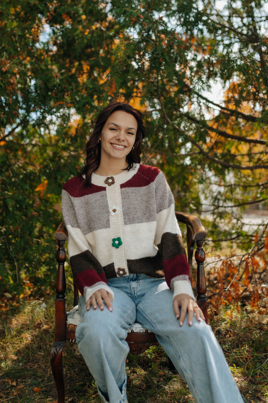 Wildflower Button Cardigan
