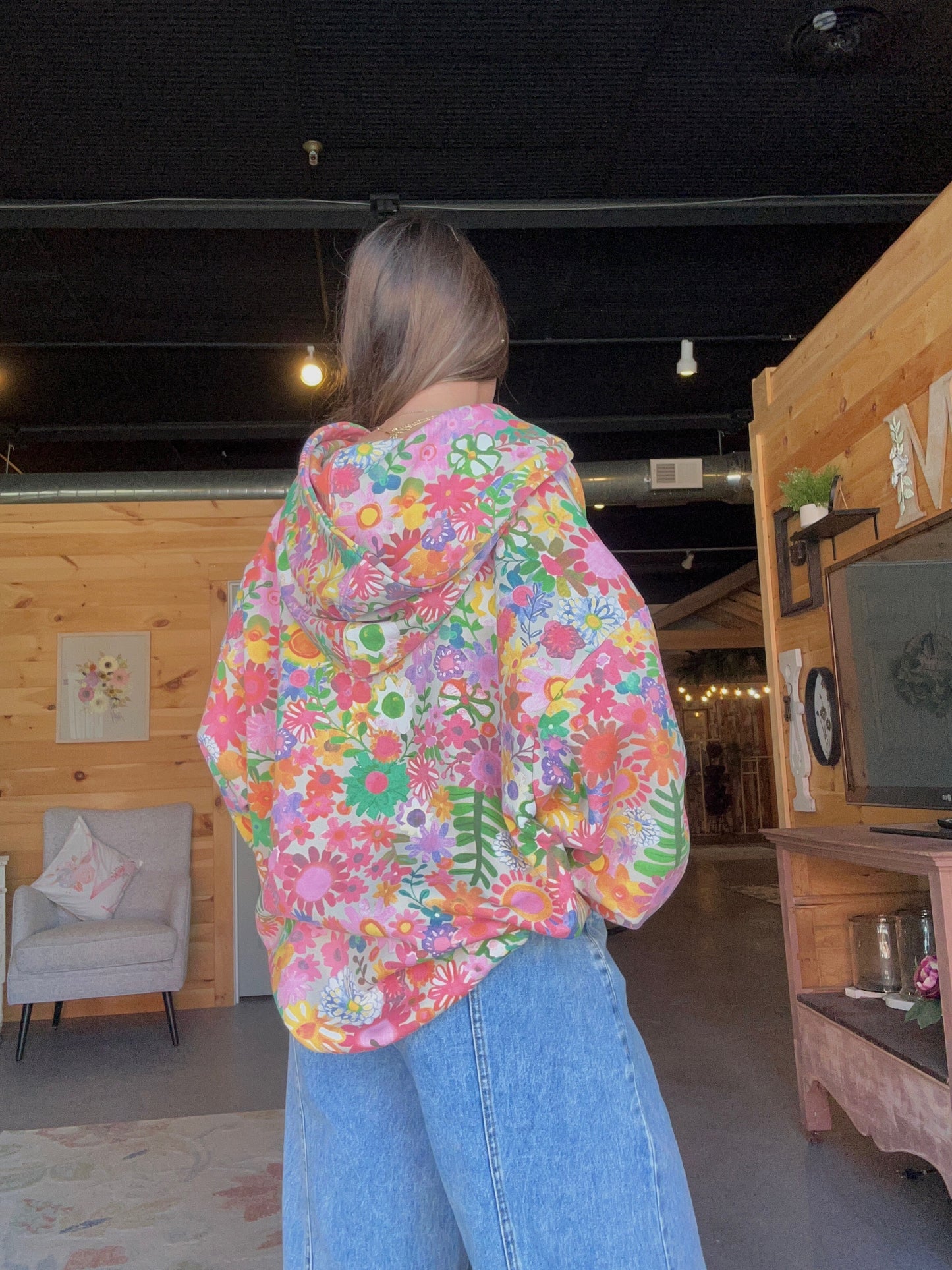 Rainbow Floral Sweatshirt