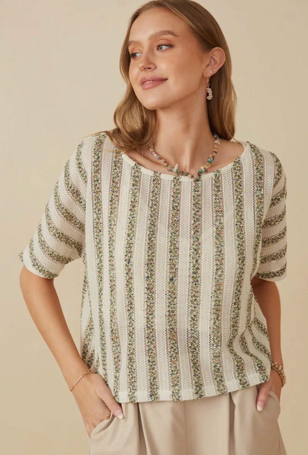 Stripe lightweight sweater