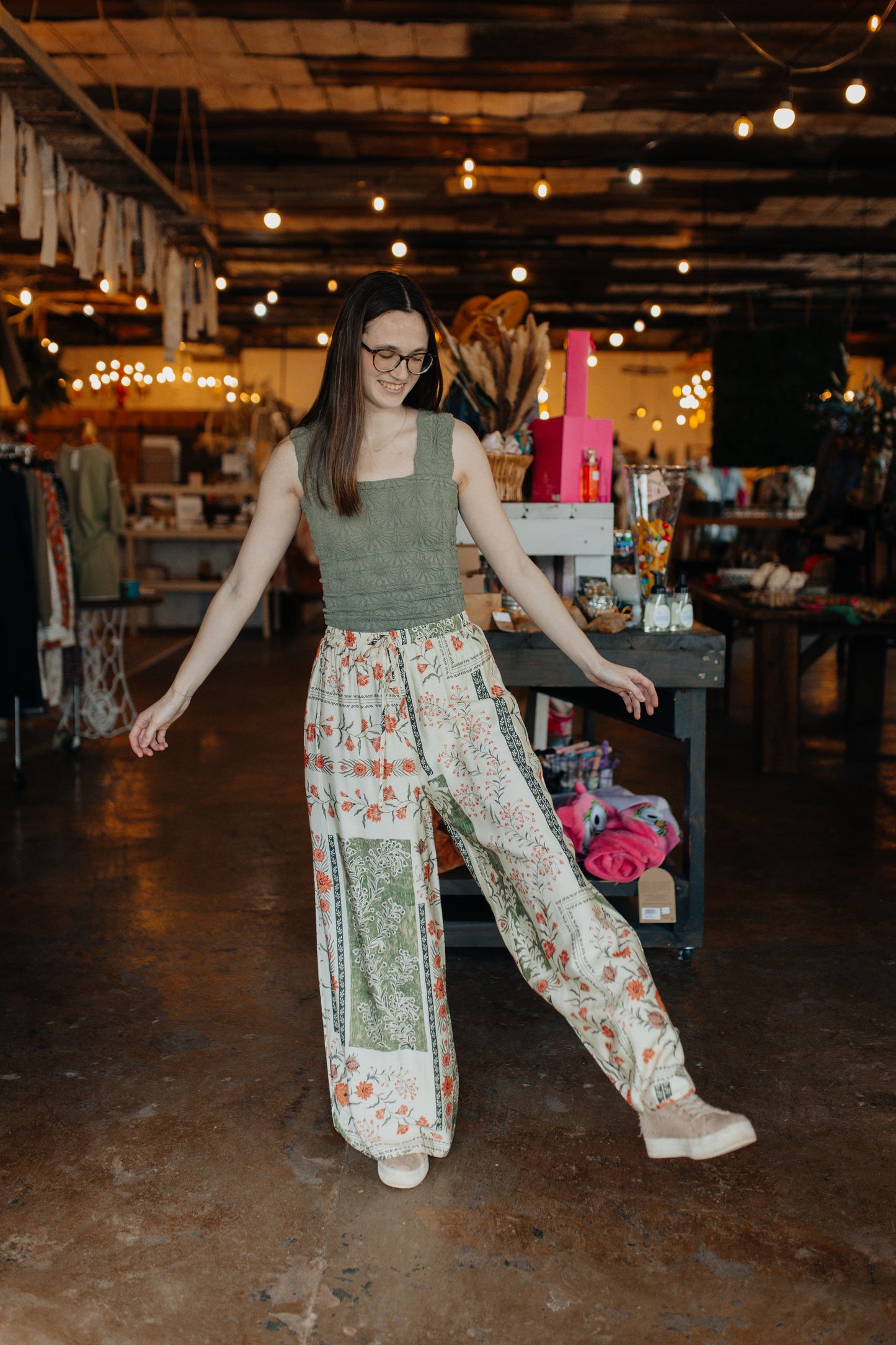 Patchwork Print Vacation Pants