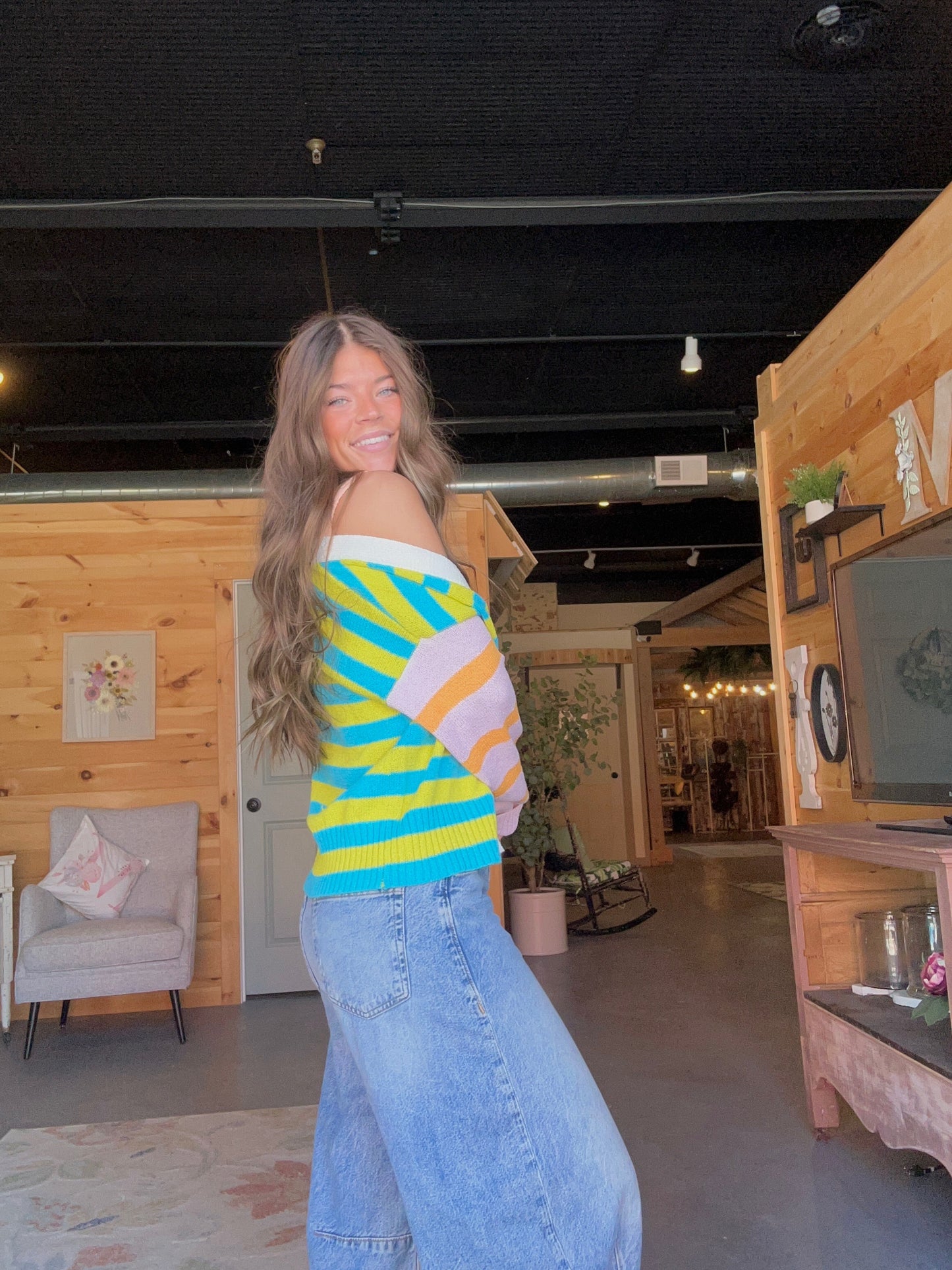 Colorful Stripe Cardigan