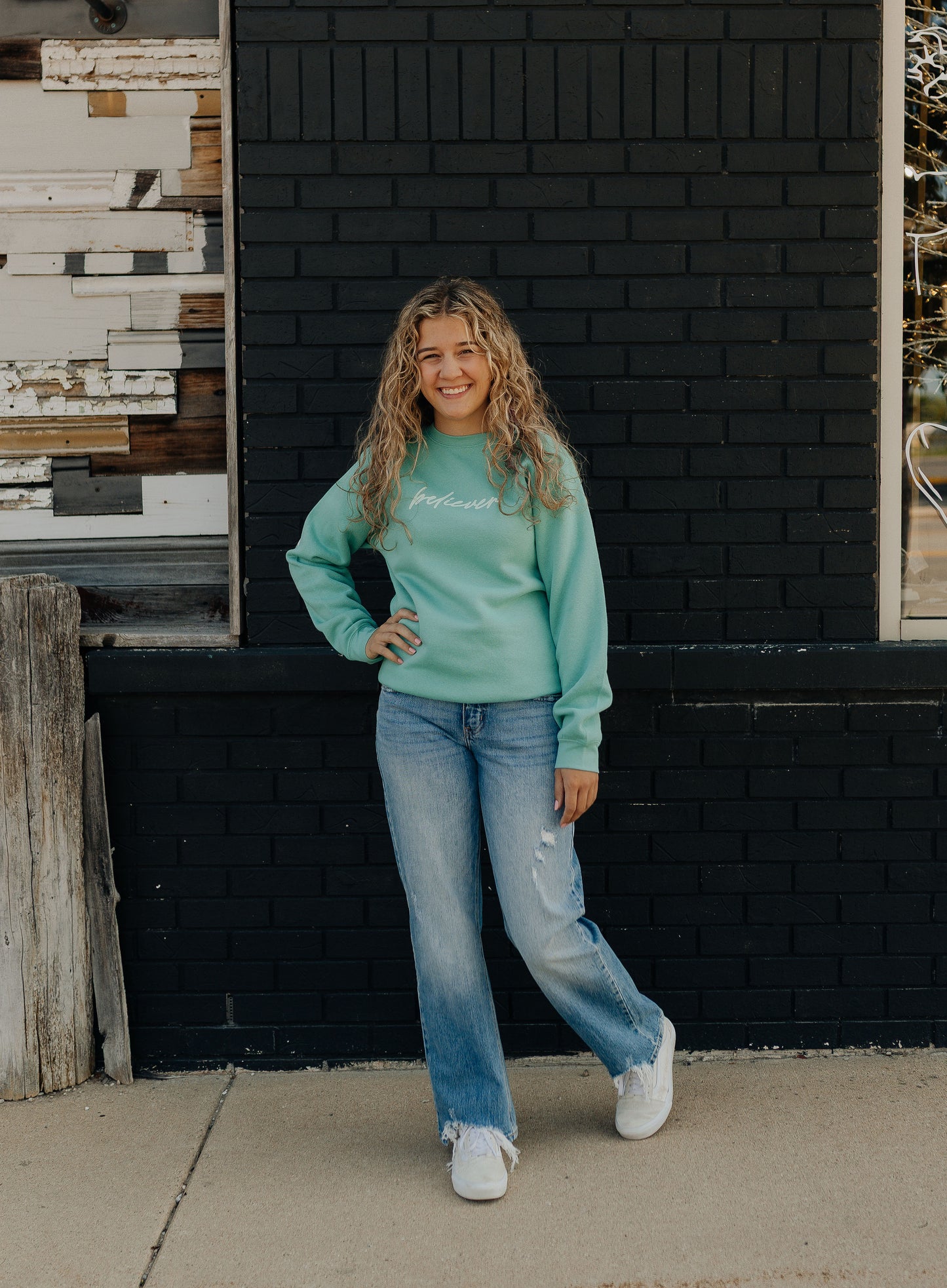 Faith Teal Sweatshirt
