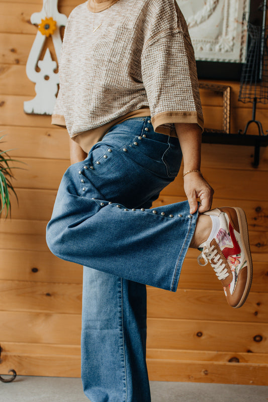 Side Embellishment Jeans