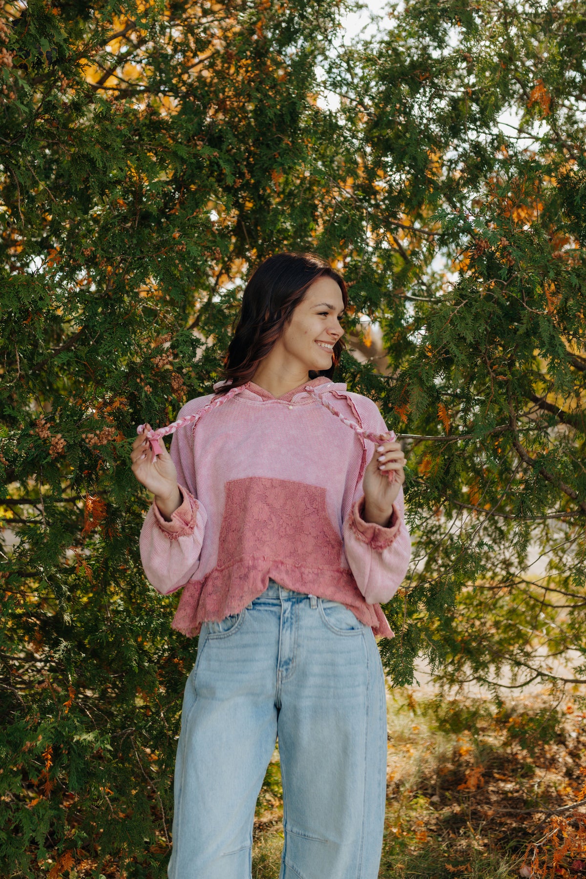 Rosewood Ruffle Hoodie