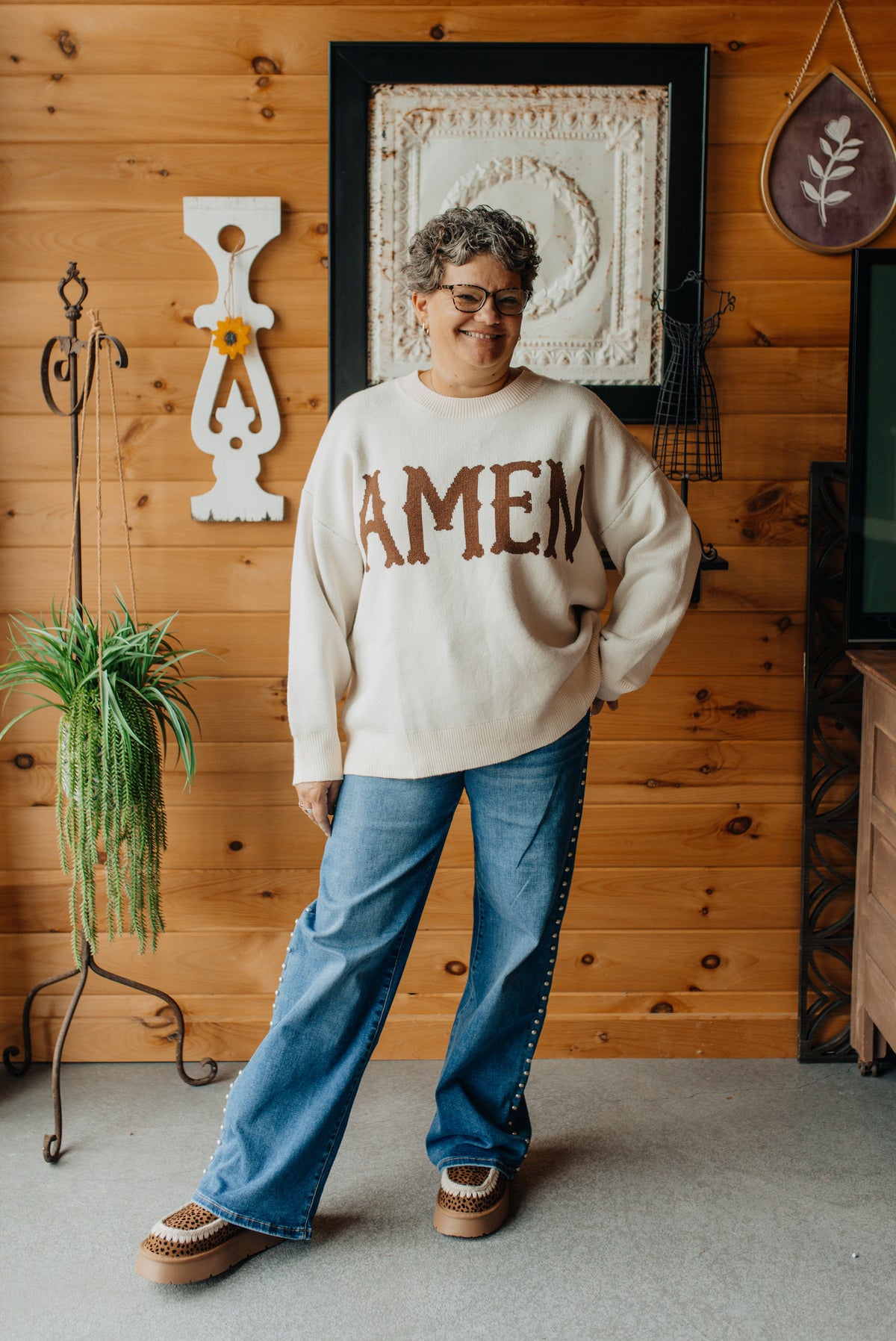 Amen Graphic Sweater