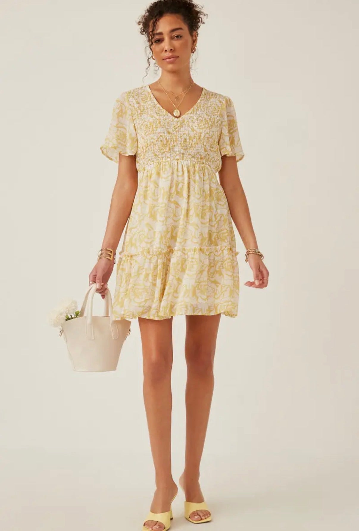 Baby Doll Yellow Dress