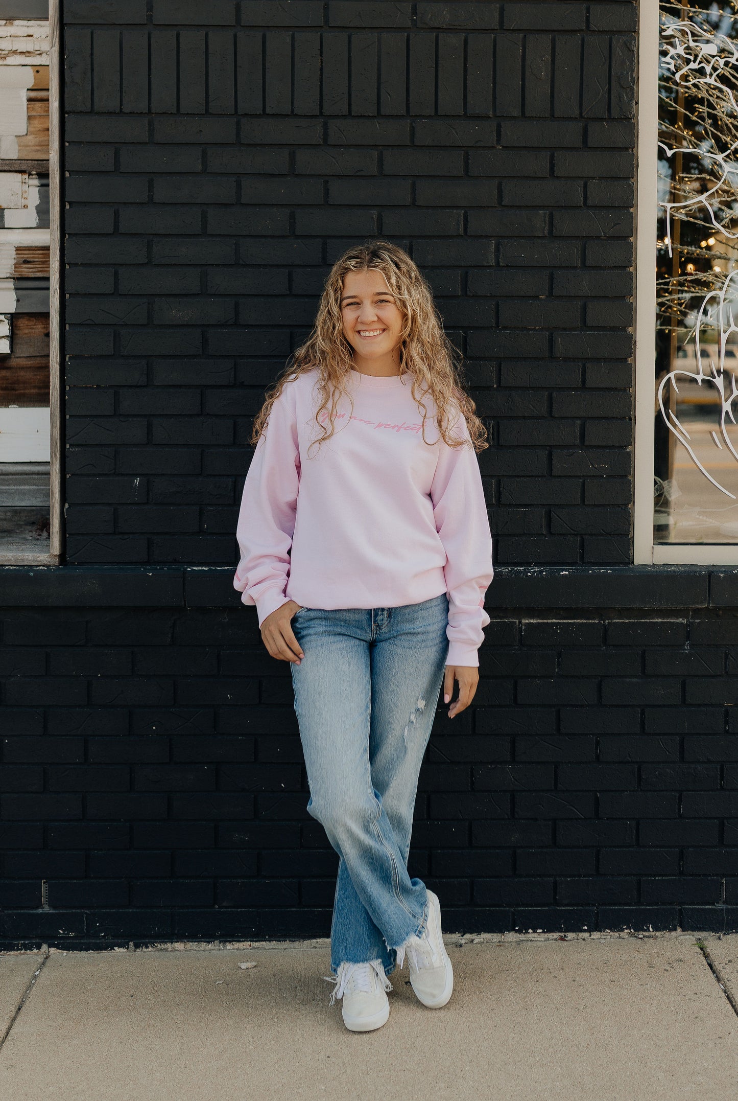 Worthy Light Pink Sweatshirt
