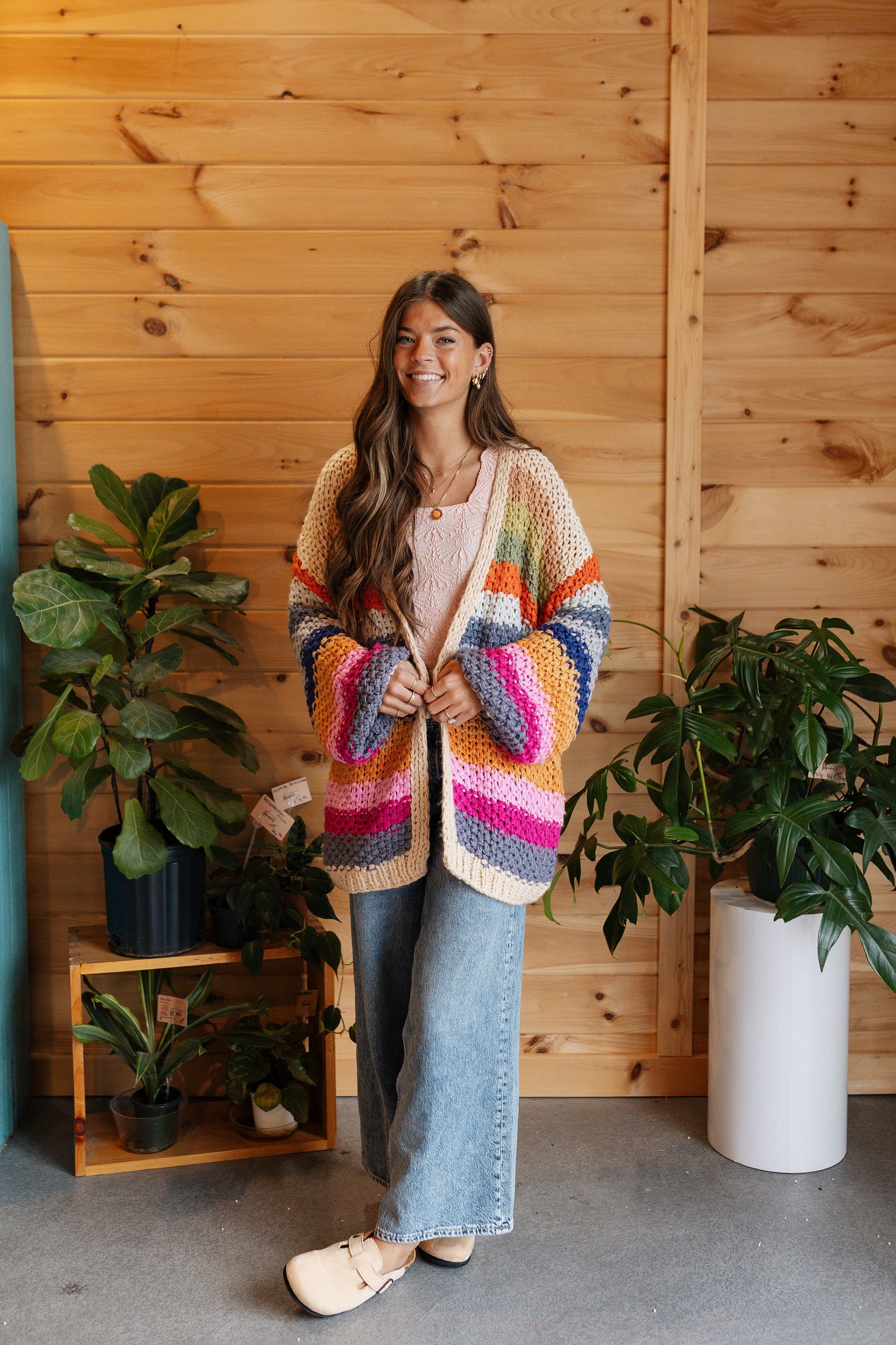 Crochet Stripe Sweater