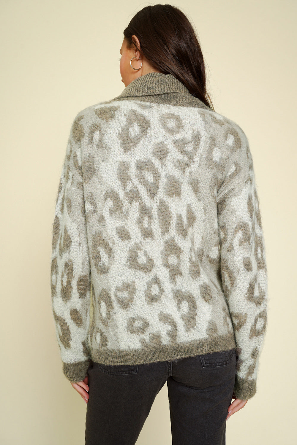 Leopard Turtleneck Sweater