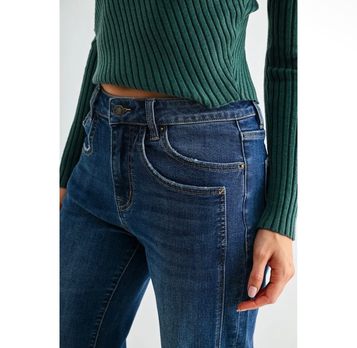 Double Pocket Cuffed Denim