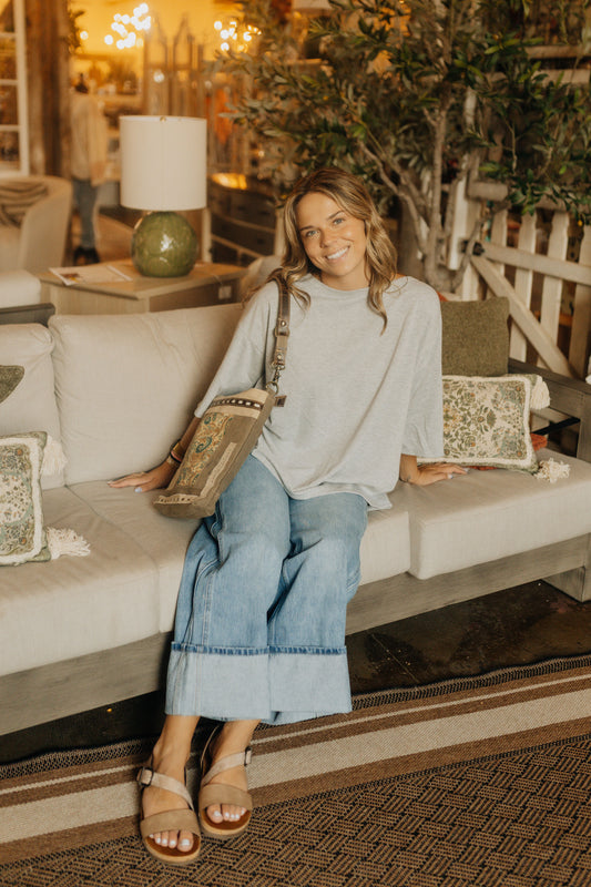 Must Have High Low Tee - Heather Gray