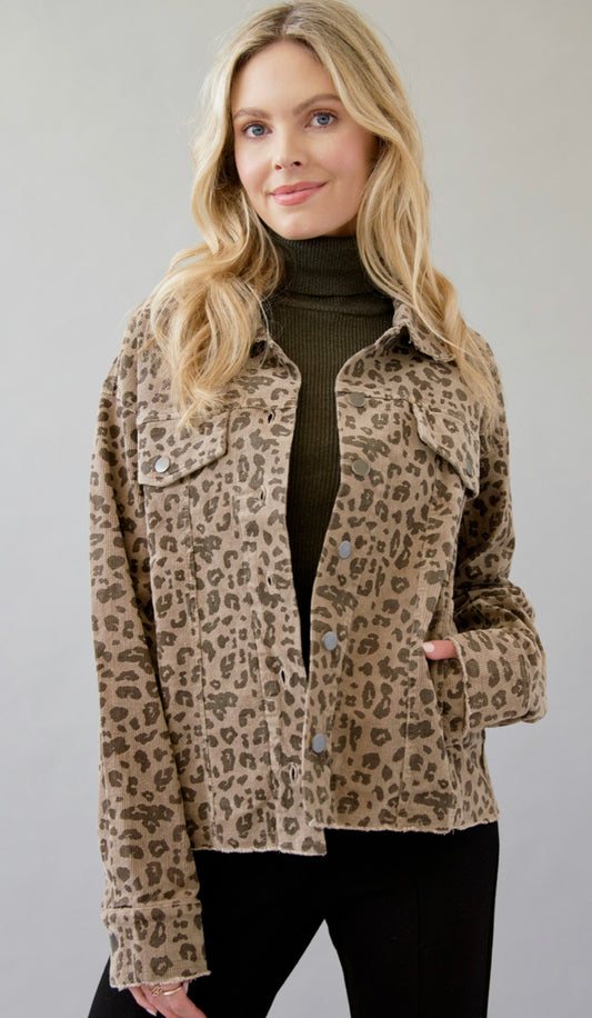 Leopard Trucker Jacket