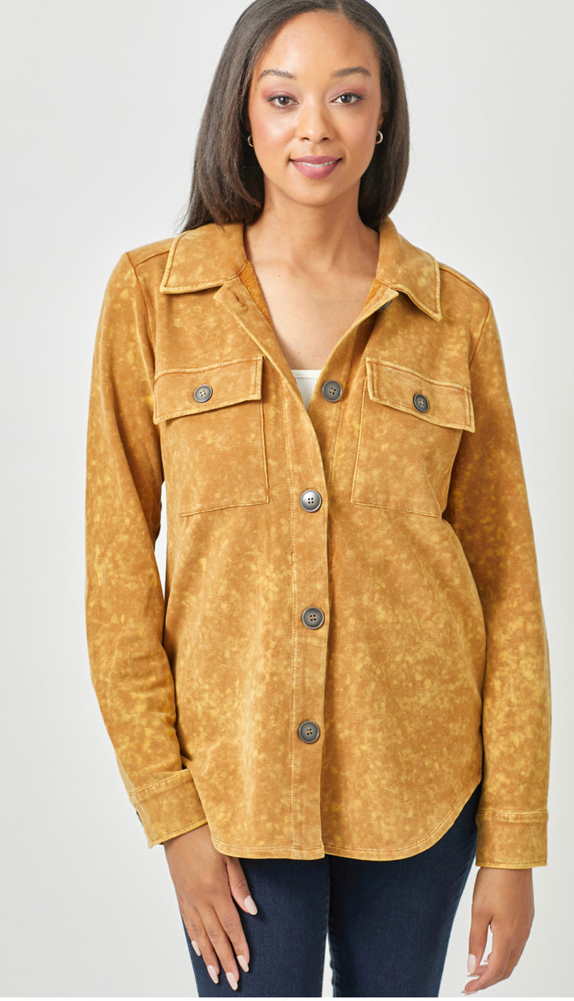 Georgie’s Washed Jacket- Mustard with