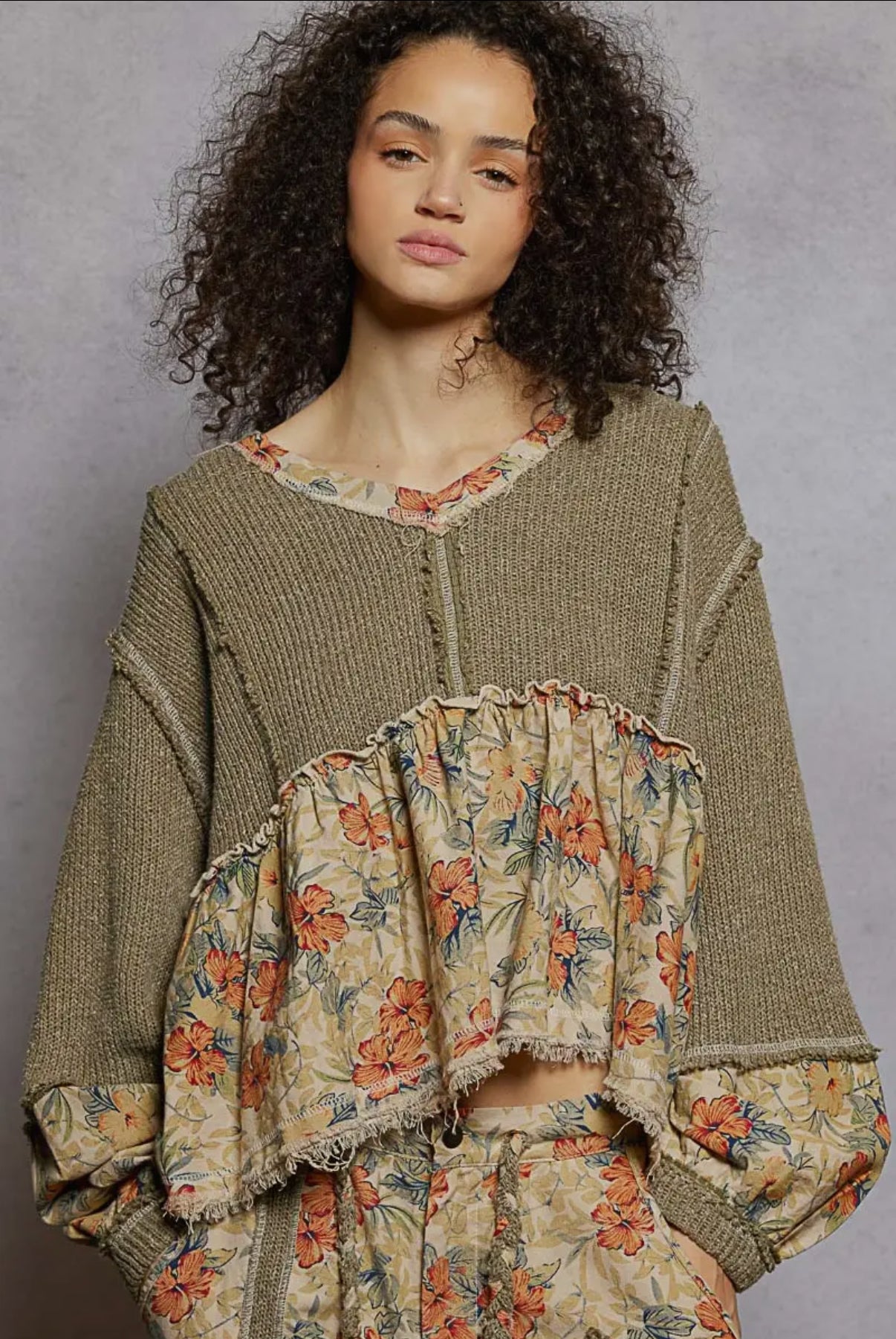 Ruffle Meadow V-Neck