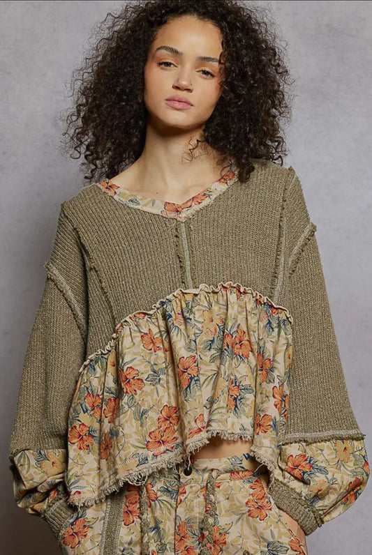 Ruffle Meadow V-Neck