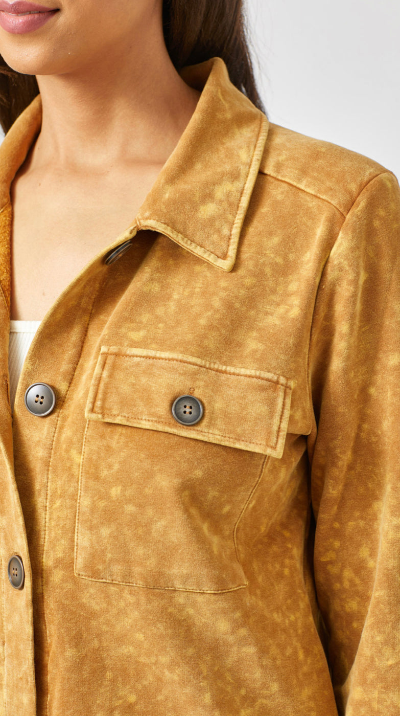 Georgie’s Washed Jacket- Mustard with