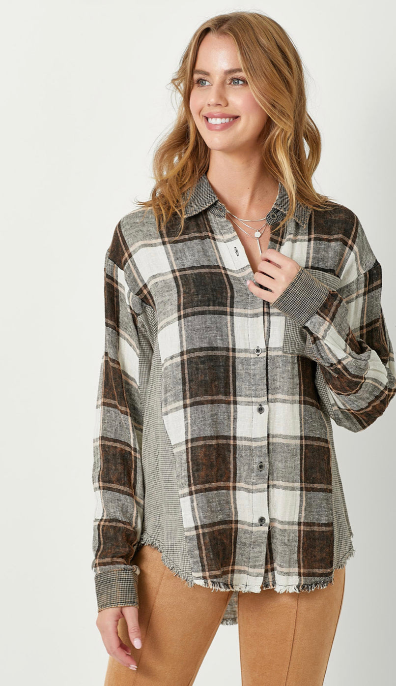 Lisa’s Plaid -Grey