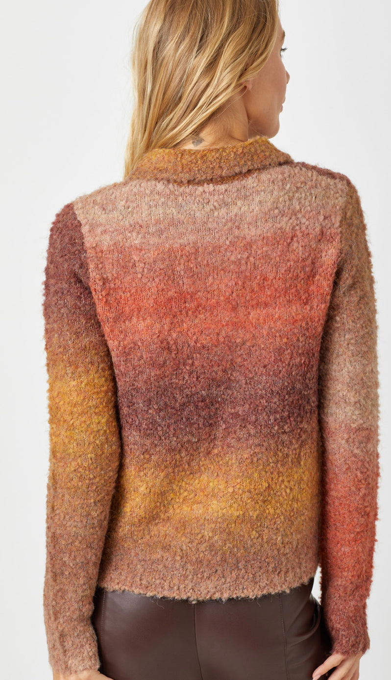 Sunset Fuzzy Cardigan